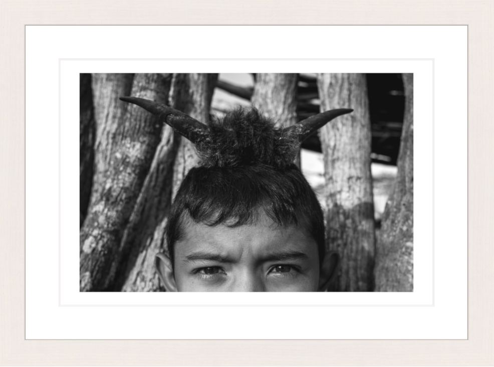 30 x 20 cm, Framed - White Maple (B&W) Fernanda Pineda