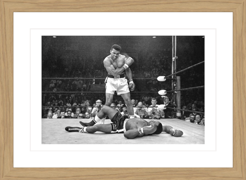 30 x 20 cm, Framed - Oak (B&W) John Rooney