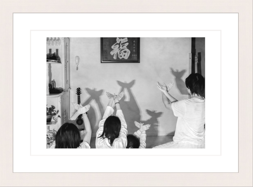 30 x 20 cm, Framed - White Maple (B&W) Wang Naigong