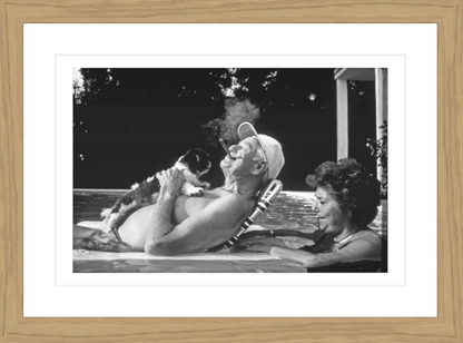 30 x 20 cm, Framed - Oak (B&W) Harry Benson