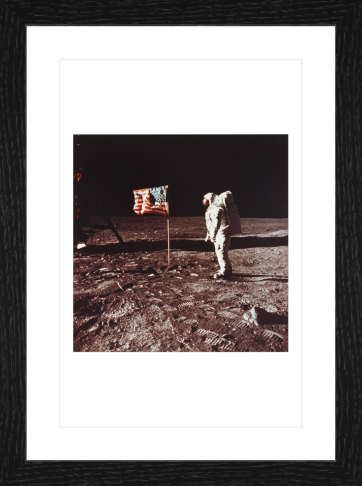 20 x 30 cm, Framed - Black Oak Neil Armstrong