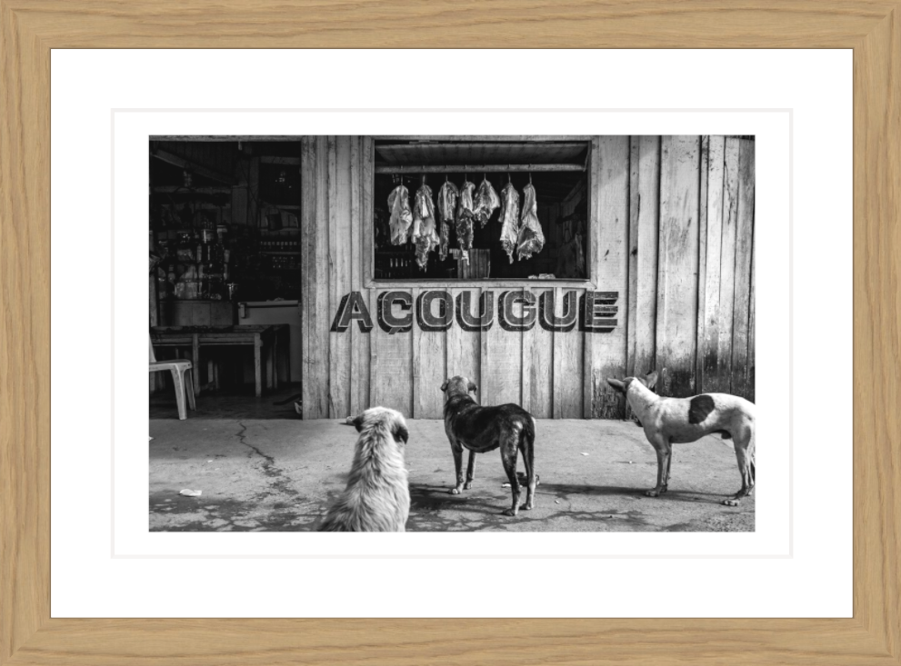 30 x 20 cm, Framed - Oak (B&W) Lalo de Almeida