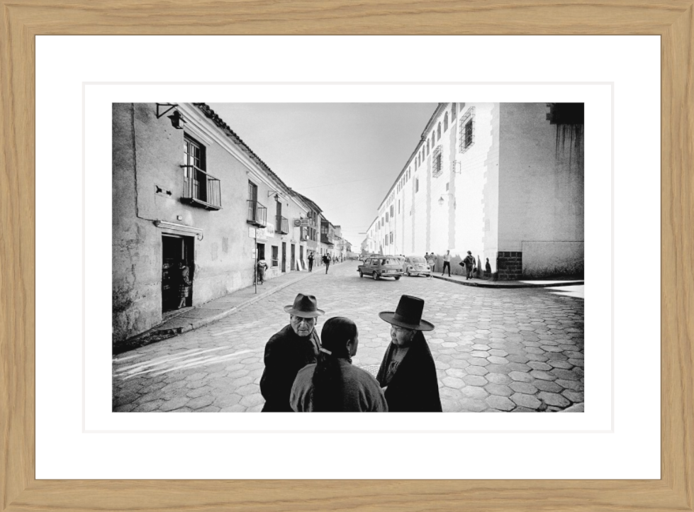 30 x 20 cm, Framed - Oak (B&W) Matt Black