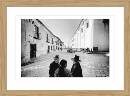 30 x 20 cm, Framed - Oak (B&W) Matt Black