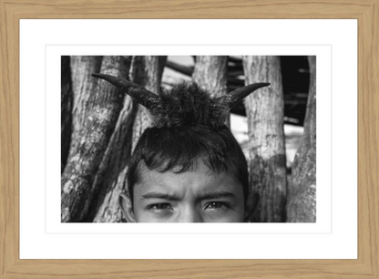 30 x 20 cm, Framed - Oak (B&W) Fernanda Pineda